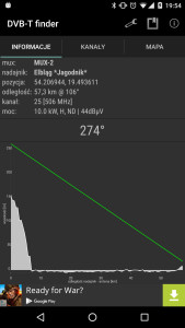 DVB-T Finder - szczegóły nadajnika