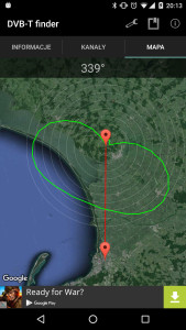 DVB-T Finder - charakterystyka promieniowania nadajnika kierunkowego